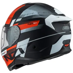 Imagem 5 de Capacete NZI Combi 3 Duo Metric - Preto/Branco/Vermelho (Articulado)