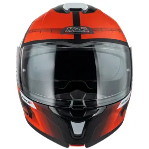 Imagem 3 de Capacete NZI Combi 3 Duo Metric - Preto/Branco/Vermelho (Articulado)
