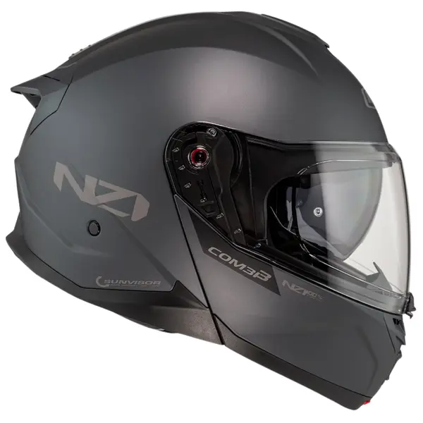 Capacete NZI Combi 3 Duo Monocolor - Cinza Fosco (Articulado