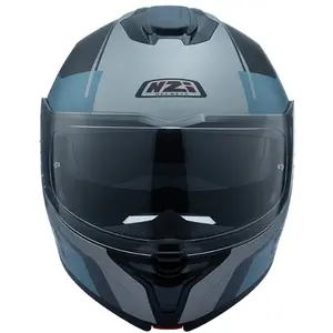 Imagem 4 de Capacete NZI Combi 3 Duo Daily - Preto/Azul/Cinza (Articulado)