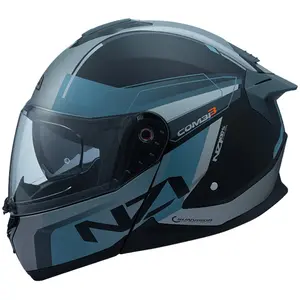Capacete NZI Combi 3 Duo Daily - Preto/Azul/Cinza (Articulado