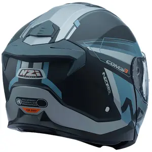 Imagem 5 de Capacete NZI Combi 3 Duo Daily - Preto/Azul/Cinza (Articulado)
