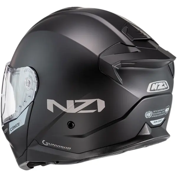 Capacete NZI Combi 3 Duo Monocolor - Preto Fosco (Articulado