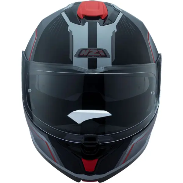 Capacete NZI Combi 3 Duo Orbe - Preto/Cinza/Vermelho (Articulado