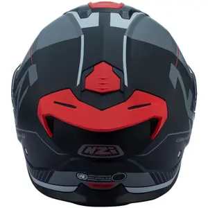 Imagem 8 de Capacete NZI Combi 3 Duo Orbe - Preto/Cinza/Vermelho (Articulado)