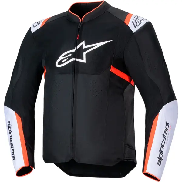 Jaqueta Alpinestars T SPS Air V2 - Preto/Branco/Vermelho Fluor