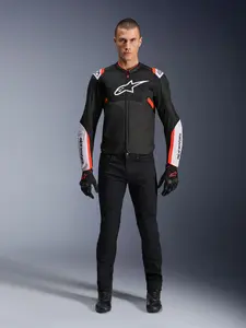 Imagem 8 de Jaqueta Alpinestars T SPS Air V2 - Preto/Branco/Vermelho Fluor