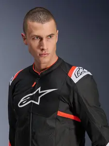 Imagem 5 de Jaqueta Alpinestars T SPS Air V2 - Preto/Branco/Vermelho Fluor