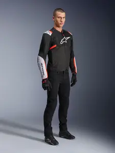 Imagem 9 de Jaqueta Alpinestars T SPS Air V2 - Preto/Branco/Vermelho Fluor