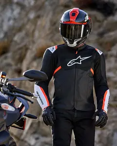 Imagem 13 de Jaqueta Alpinestars T SPS Air V2 - Preto/Branco/Vermelho Fluor