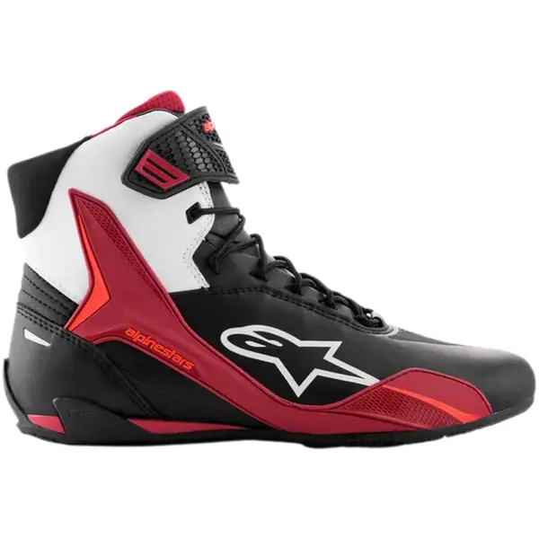 Tênis Alpinestars Faster 4 Preto/Branco/Vermelho Escuro - Grid Motors