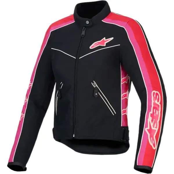 Jaqueta Alpinestars Stella T Dyno WR - Preto/Vermelho Fucsia