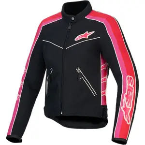 Imagem 1 de Jaqueta Alpinestars Stella T Dyno WR - Preto/Vermelho Fucsia