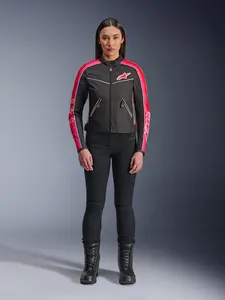 Imagem 6 de Jaqueta Alpinestars Stella T Dyno WR - Preto/Vermelho Fucsia