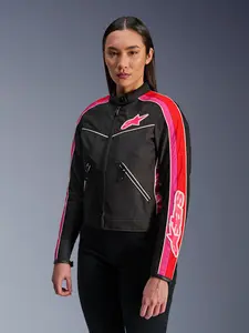 Imagem 5 de Jaqueta Alpinestars Stella T Dyno WR - Preto/Vermelho Fucsia
