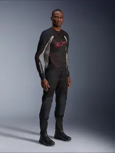 Imagem 5 de Jaqueta Alpinestars Troop Air - Preto/Cinza/Vermelho (Ventilada)
