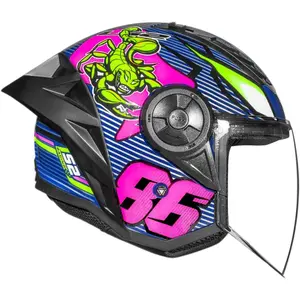 Imagem 2 de Capacete LS2 Airflow 2 Sting - Azul Escuro/Rosa (Aberto)