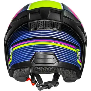 Imagem 9 de Capacete LS2 Airflow 2 Sting - Azul Escuro/Rosa (Aberto)