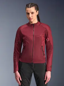 Imagem 6 de Jaqueta Alpinestars Stella C1 Air - Vermelho Borgonha (Ventilada)