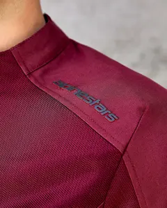 Imagem 5 de Jaqueta Alpinestars Stella C1 Air - Vermelho Borgonha (Ventilada)