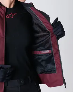Imagem 3 de Jaqueta Alpinestars Stella C1 Air - Vermelho Borgonha (Ventilada)