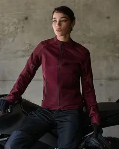 Imagem 9 de Jaqueta Alpinestars Stella C1 Air - Vermelho Borgonha (Ventilada)