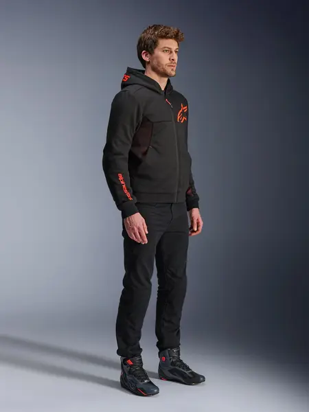 Jaqueta Alpinestars Chrome Air Sport Hoddie - Preto/Vermelho