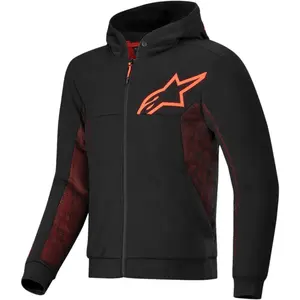 Jaqueta Alpinestars Chrome Air Sport Hoddie - Preto/Vermelho
