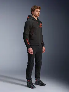 Imagem 7 de Jaqueta Alpinestars Chrome Air Sport Hoddie - Preto/Vermelho (Ventilada)