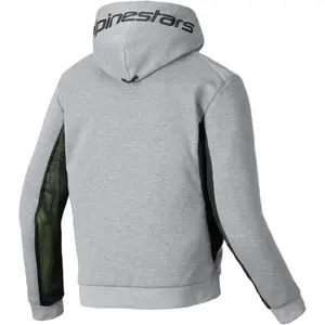 Imagem 2 de Jaqueta Alpinestars Chrome Air Sport Hoddie - Cinza Mescla/Preto (Ventilada)