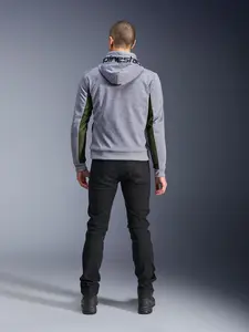 Imagem 7 de Jaqueta Alpinestars Chrome Air Sport Hoddie - Cinza Mescla/Preto (Ventilada)