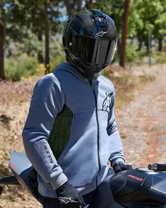 Imagem 8 de Jaqueta Alpinestars Chrome Air Sport Hoddie - Cinza Mescla/Preto (Ventilada)
