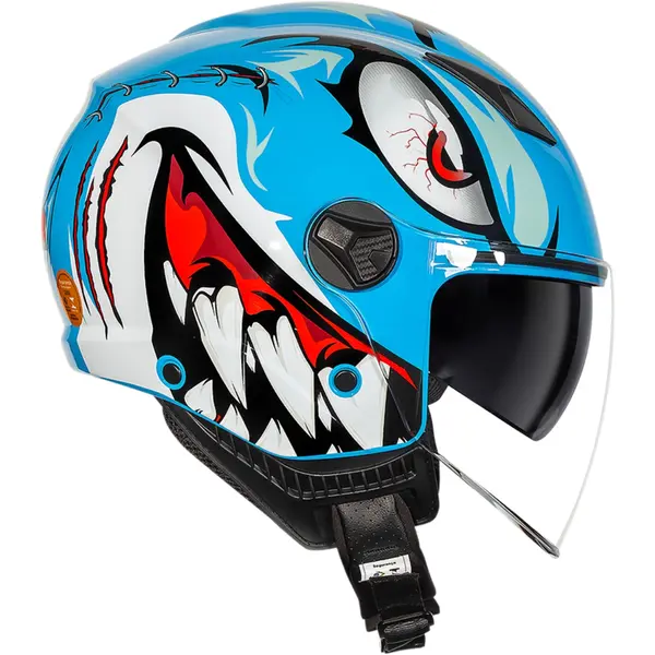 Capacete Norisk Orion SV Danger (Aberto) - Azul Fosco - Grid Motors
