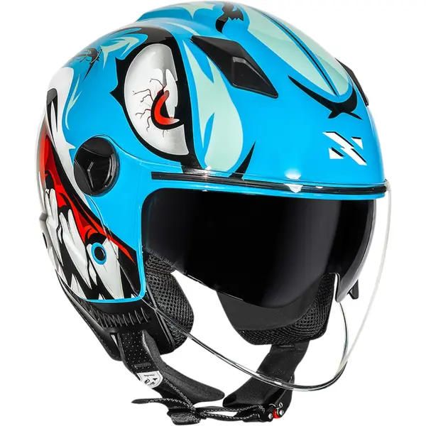 Capacete Norisk Orion SV Danger (Aberto) - Azul Fosco - Grid Motors