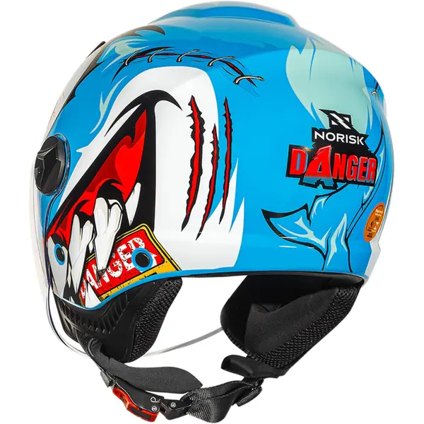 Capacete Norisk Orion SV Danger (Aberto) - Azul Fosco - Grid Motors