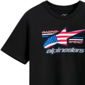Imagem 3 de Camiseta Alpinestars National Preto/Cinza/Azul
