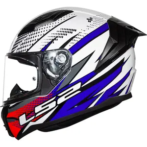 Imagem 3 de Capacete LS2 Vigo Flight - Branco/Azul/Vermelho