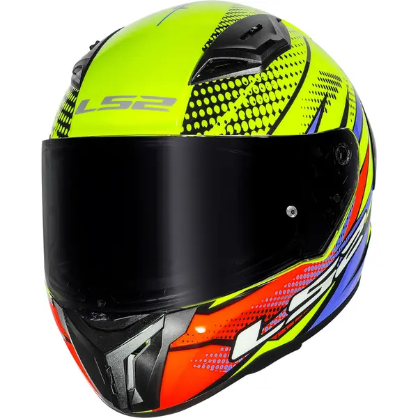 Capacete LS2 Vigo Flight - Amarelo Fluor/Laranja - Grid Motors