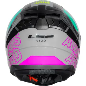 Imagem 10 de Capacete LS2 Vigo Shift - Cinza Claro/Rosa