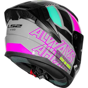 Imagem 8 de Capacete LS2 Vigo Shift - Cinza Claro/Rosa