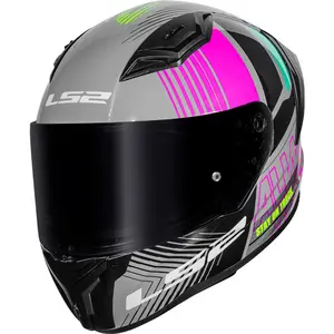 Imagem 5 de Capacete LS2 Vigo Shift - Cinza Claro/Rosa