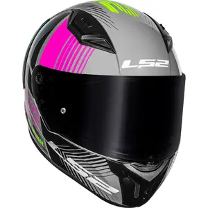 Imagem 6 de Capacete LS2 Vigo Shift - Cinza Claro/Rosa