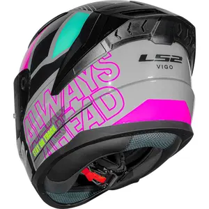 Imagem 7 de Capacete LS2 Vigo Shift - Cinza Claro/Rosa