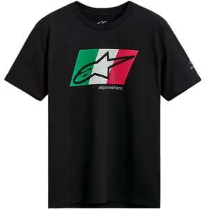 Imagem 1 de Camiseta Alpinestars Global Preto/Branco/Verde/Vermelho