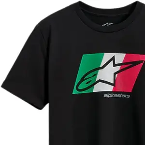 Imagem 3 de Camiseta Alpinestars Global Preto/Branco/Verde/Vermelho