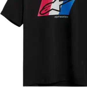 Imagem 4 de Camiseta Alpinestars Global Preto/Branco/Azul/Vermelho