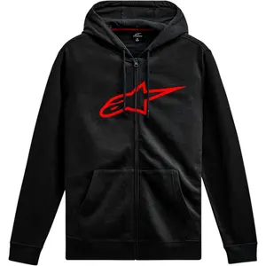 Moletom Alpinestars Ageless Zip V3 Hoodie - Preto/Vermelho