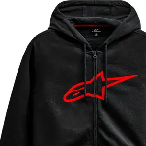 Imagem 2 de Moletom Alpinestars Ageless Zip V3 Hoodie - Preto/Vermelho