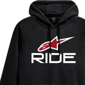 Imagem 2 de Moletom Alpinestars Ride V3 Hoodie - Preto/Branco/Vermelho