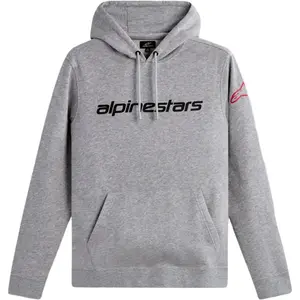 Imagem 1 de Moletom Alpinestars Linear Wordmark V3 Hoodie - Cinza Claro/Vermelho